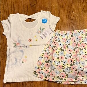 Carter's White and Multicolor Bunny Set
